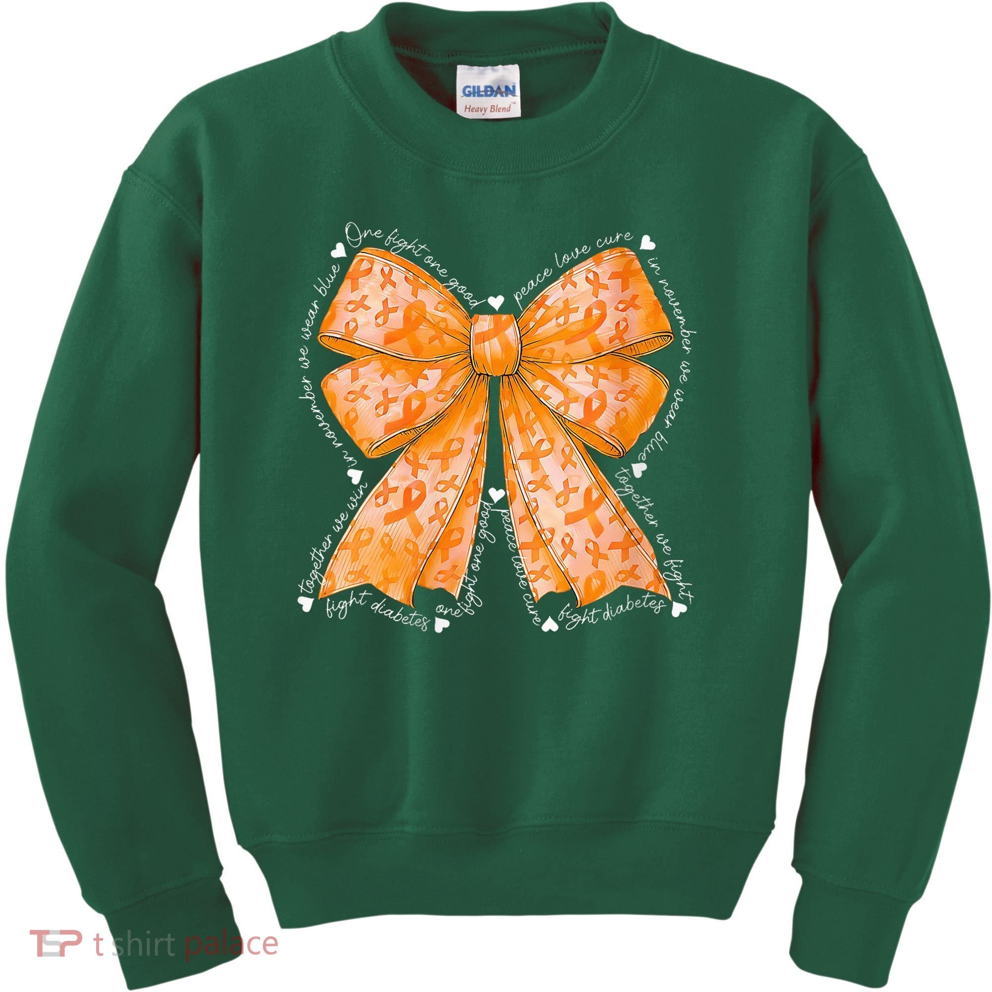 In March We Wear Orange Ribbon Multiple Sclerosis Awareness Kids Sweatshirt
