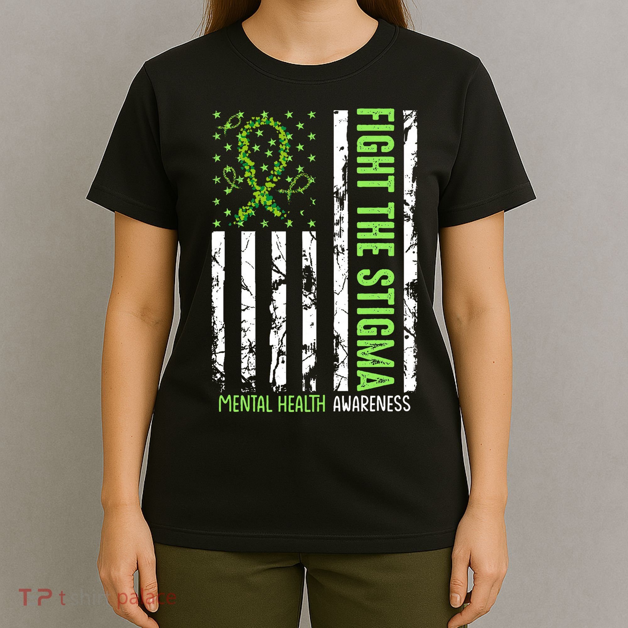 In May We Wear Green For Mental Health Awareness Month T-Shirt