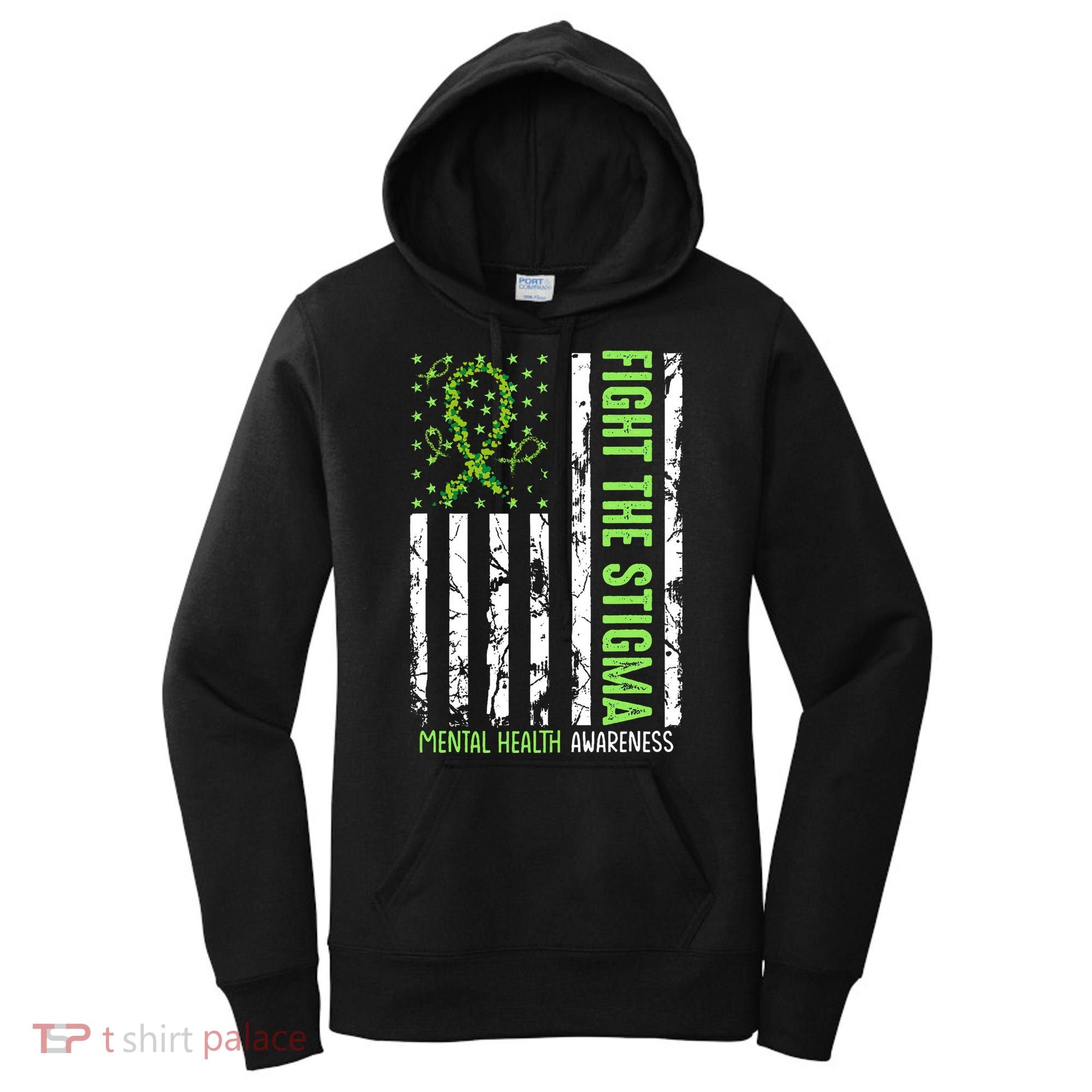 In May We Wear Green For Mental Health Awareness Month Women's Hoodie