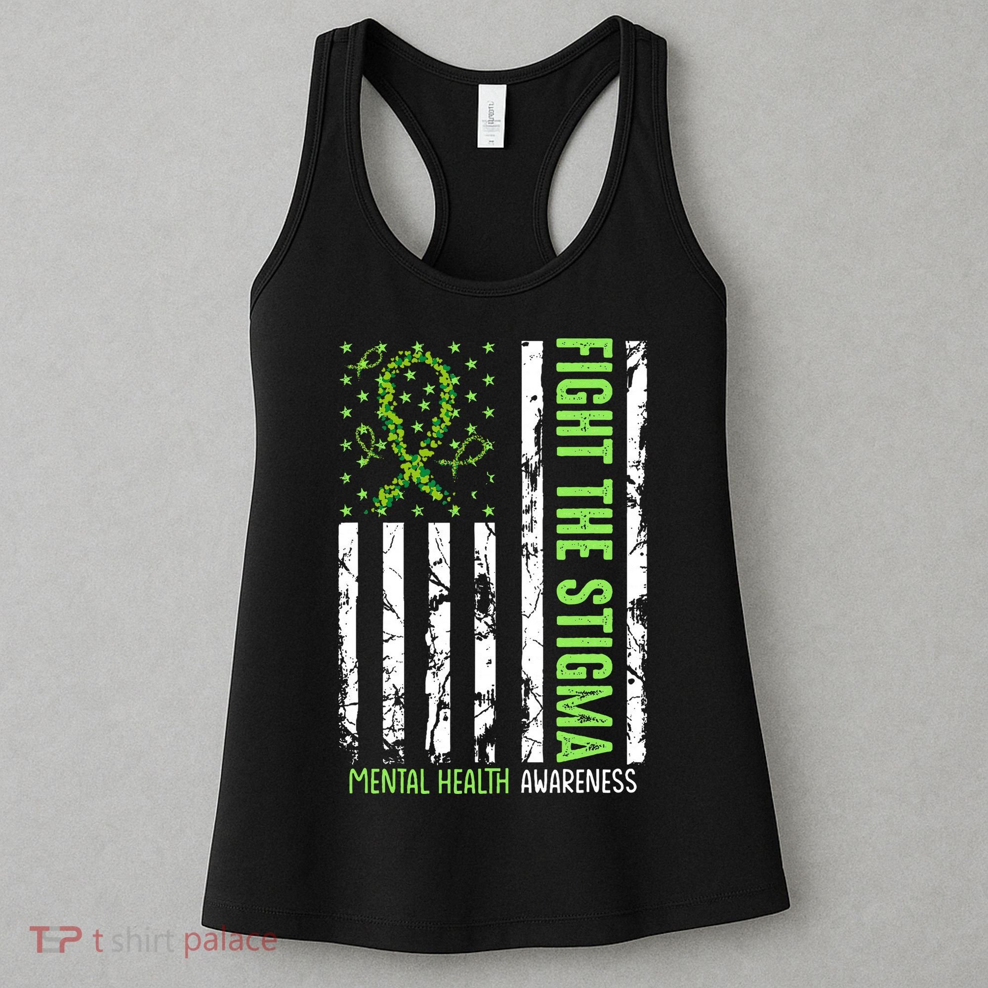 In May We Wear Green For Mental Health Awareness Month Women's Tank Top
