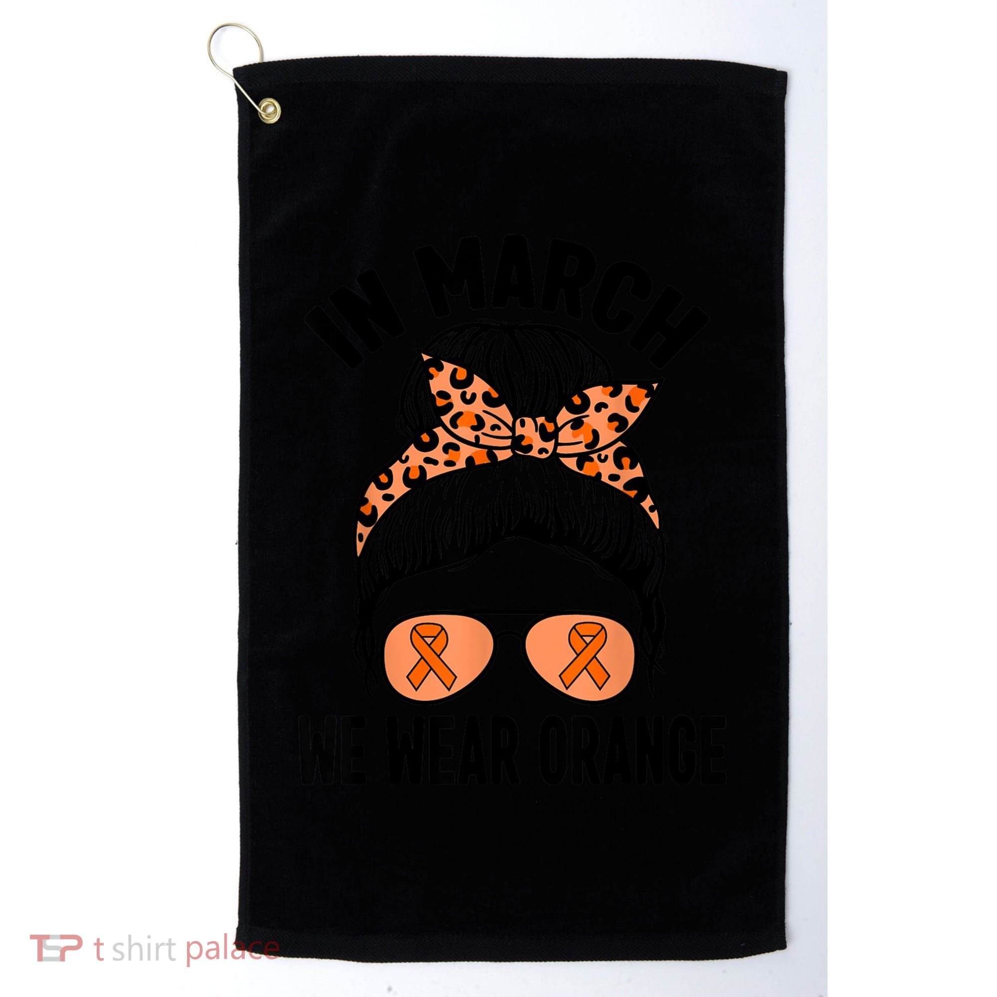 In March We Wear Orange MS Multiple Sclerosis Golf Towel