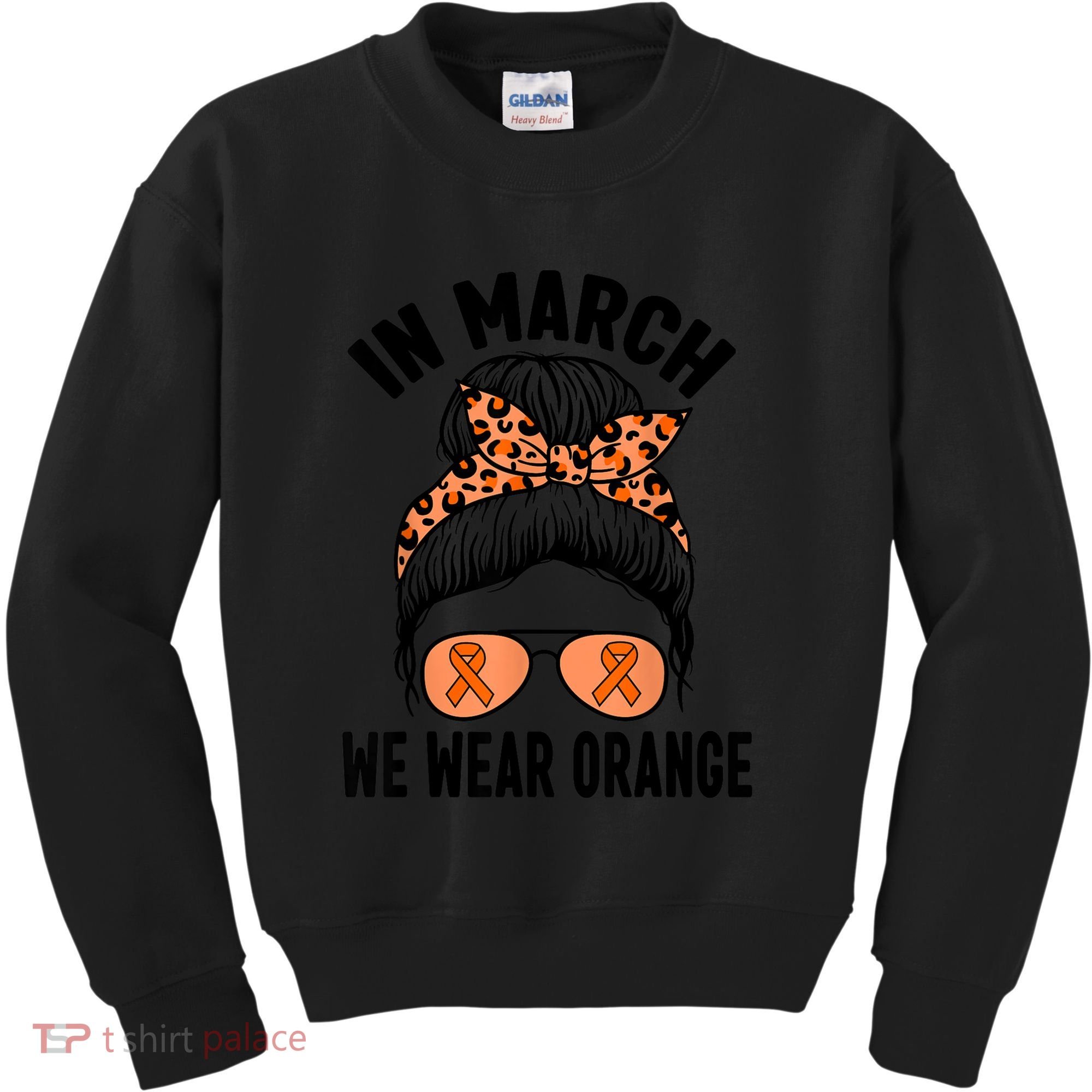 In March We Wear Orange MS Multiple Sclerosis Kids Sweatshirt