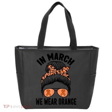 In March We Wear Orange MS Multiple Sclerosis Tote Bag