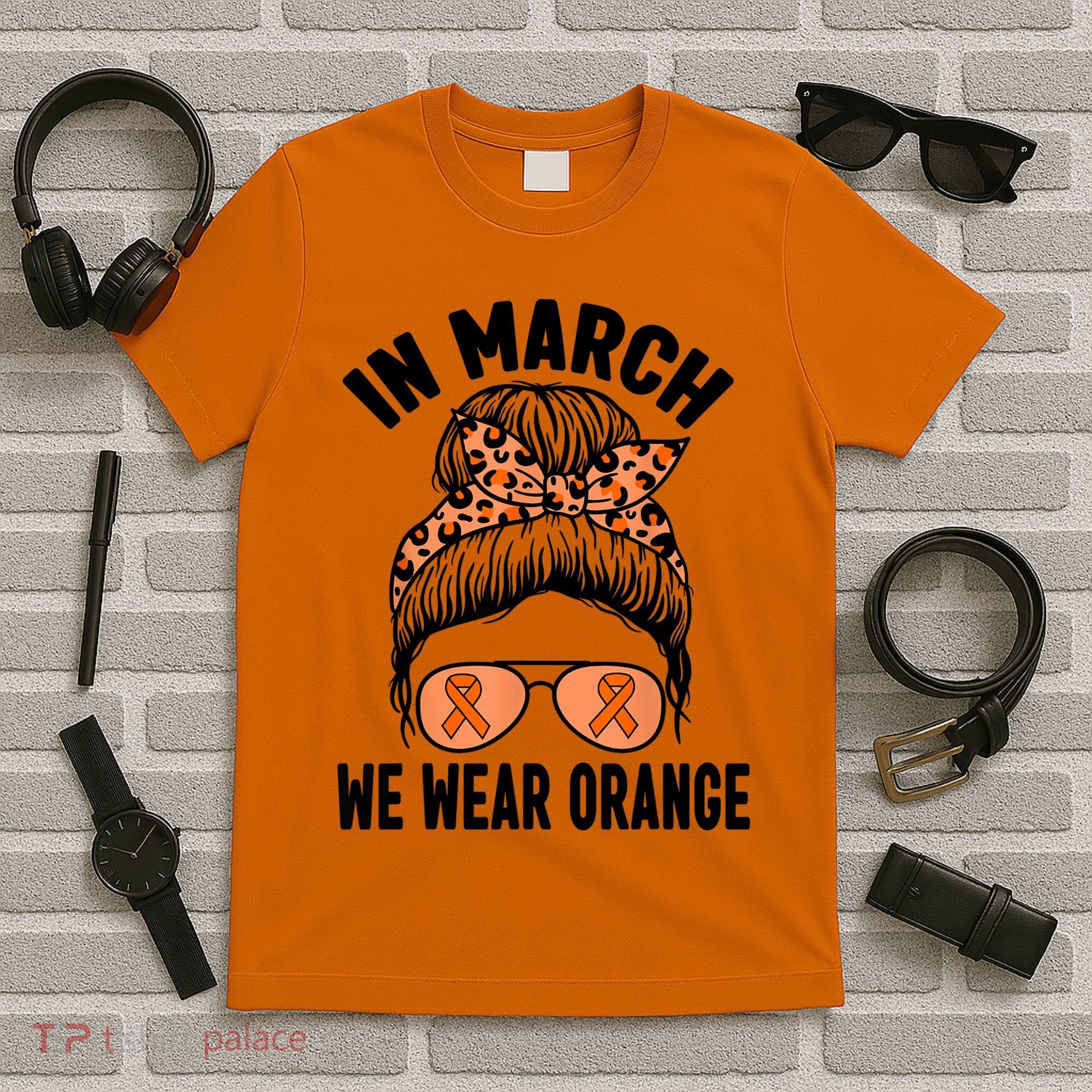 In March We Wear Orange MS Multiple Sclerosis T-Shirt