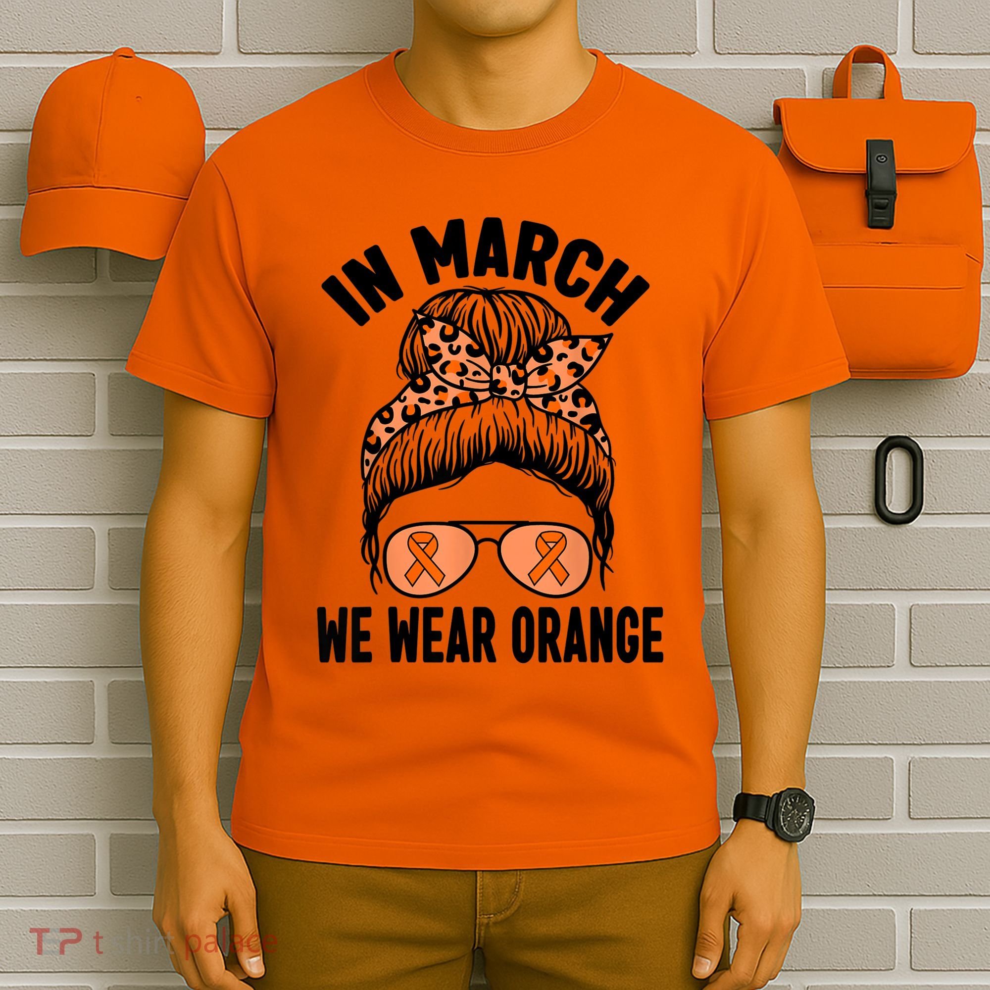 In March We Wear Orange MS Multiple Sclerosis T-Shirt