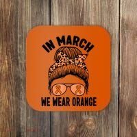 In March We Wear Orange MS Multiple Sclerosis Coaster thumb 0