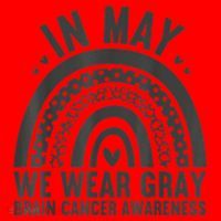 In May We Wear Gray Brain Cancer Awareness Month Rainbow Santa Hat thumb 1