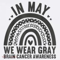 In May We Wear Gray Brain Cancer Awareness Month Rainbow Women's Hoodie thumb 2