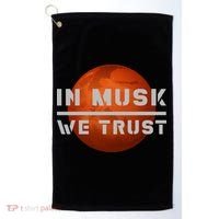 In Musk We Trust Mars Golf Towel thumb 0