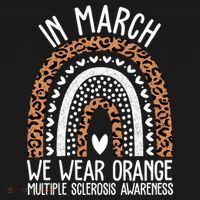 In March We Wear Orange Multiple Sclerosis Awareness Rainbow Apron thumb 3