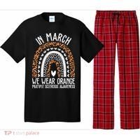 In March We Wear Orange Multiple Sclerosis Awareness Rainbow Pajama Set thumb 0