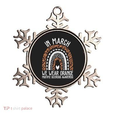 In March We Wear Orange Multiple Sclerosis Awareness Rainbow Ornament