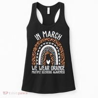 In March We Wear Orange Multiple Sclerosis Awareness Rainbow Women's Tank Top thumb 0