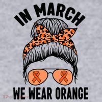 In March We Wear Orange MS Multiple Sclerosis Women's Sweatshirt thumb 2