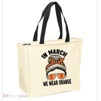 In March We Wear Orange MS Multiple Sclerosis Tote Bag thumb 2