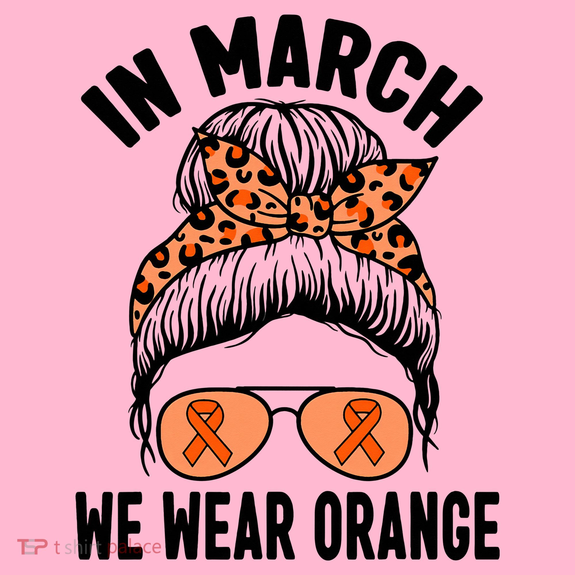 In March We Wear Orange MS Multiple Sclerosis Coaster