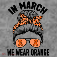 In March We Wear Orange MS Multiple Sclerosis Toddler Hoodie thumb 2