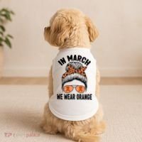 In March We Wear Orange MS Multiple Sclerosis Doggie Tank thumb 2