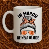 In March We Wear Orange MS Multiple Sclerosis Coffee Mug thumb 2