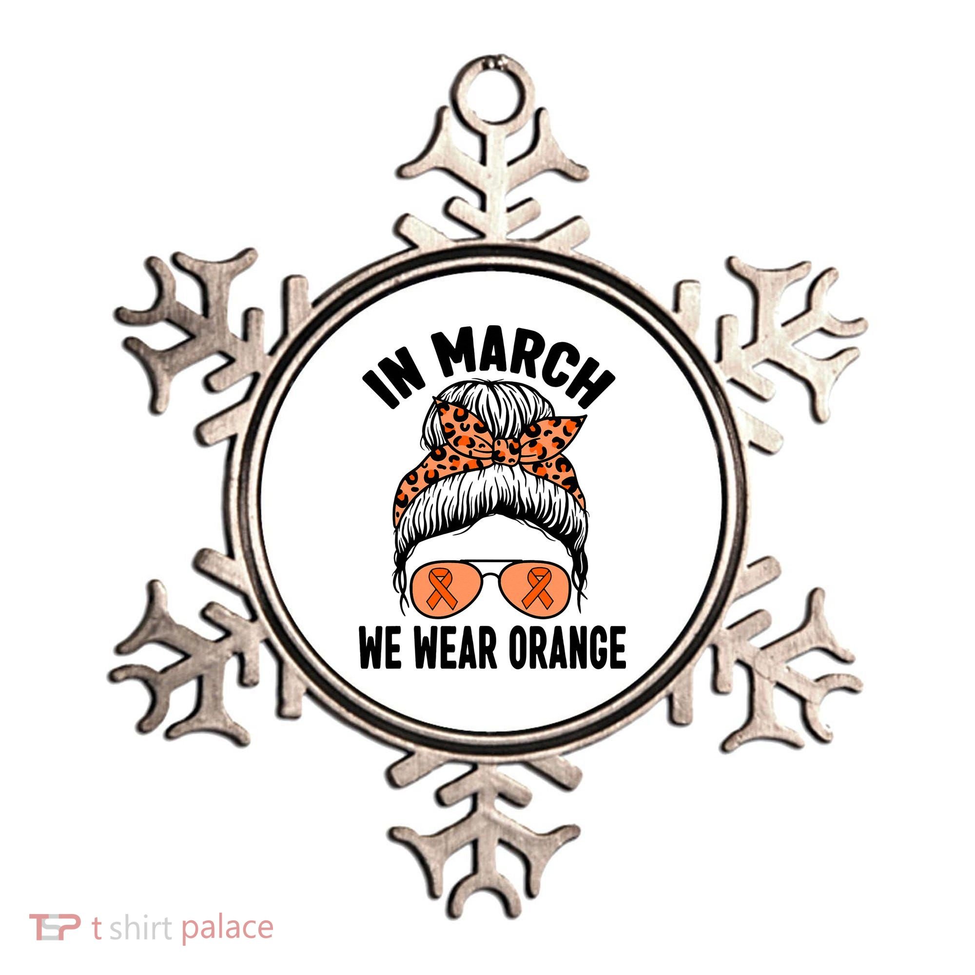 In March We Wear Orange MS Multiple Sclerosis Ornament