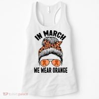 In March We Wear Orange MS Multiple Sclerosis Women's Tank Top thumb 0