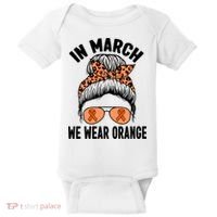 In March We Wear Orange MS Multiple Sclerosis Baby Bodysuit thumb 0