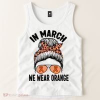 In March We Wear Orange MS Multiple Sclerosis Tank Top thumb 2