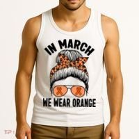 In March We Wear Orange MS Multiple Sclerosis Tank Top thumb 3