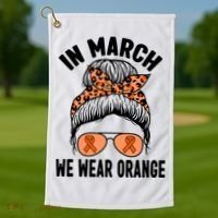 In March We Wear Orange MS Multiple Sclerosis Golf Towel thumb 1