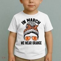 In March We Wear Orange MS Multiple Sclerosis Toddler T-Shirt thumb 2