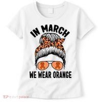In March We Wear Orange MS Multiple Sclerosis Women's T-Shirt thumb 0