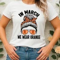 In March We Wear Orange MS Multiple Sclerosis Women's T-Shirt thumb 2
