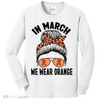In March We Wear Orange MS Multiple Sclerosis Kids Long Sleeve Shirt thumb 0