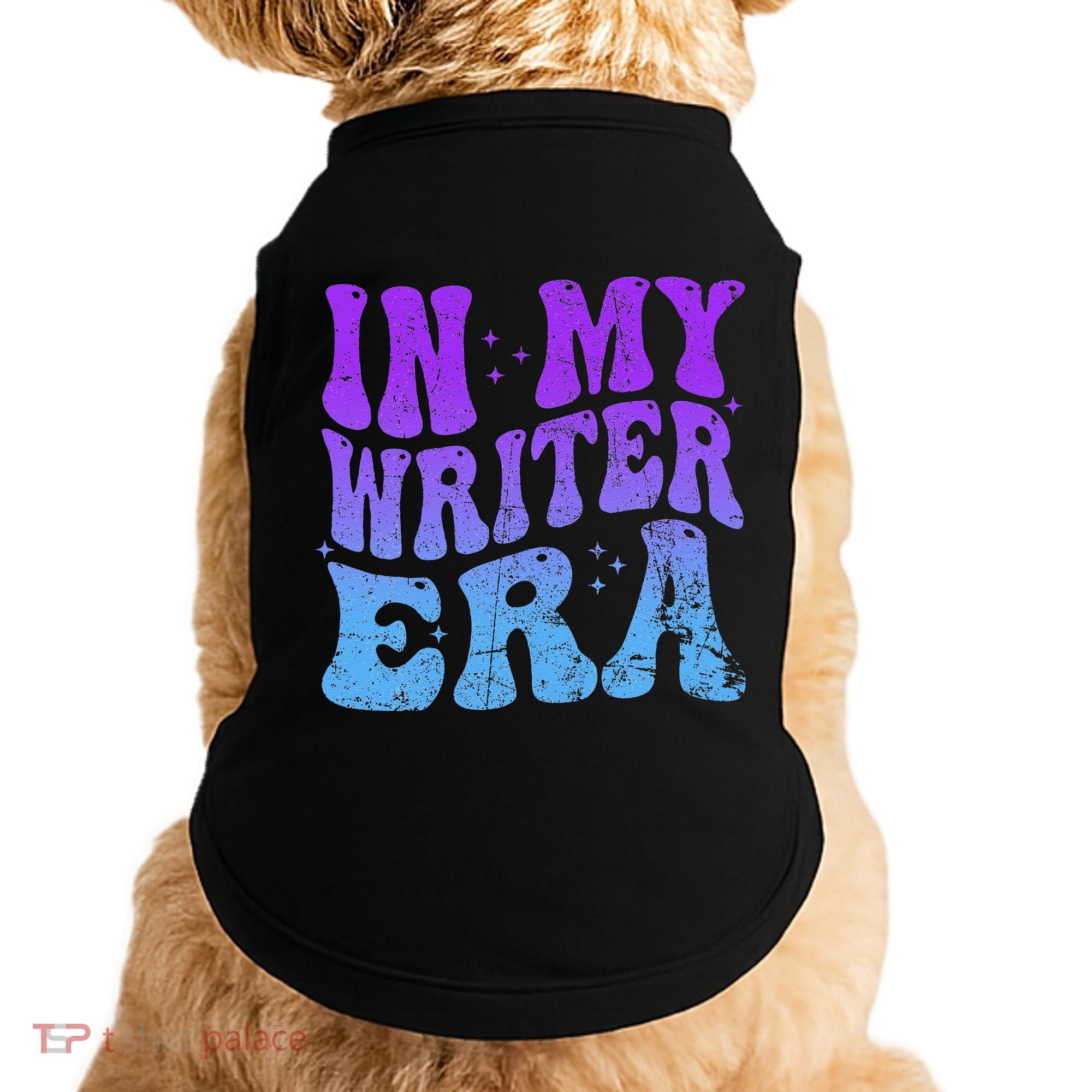 In My Writer Era Story Author Writing Book Journalist Retro Doggie Tank