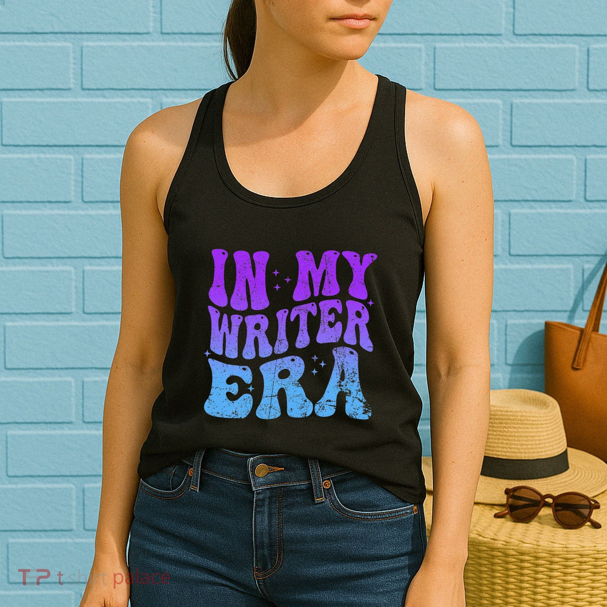 In My Writer Era Story Author Writing Book Journalist Retro Women's Tank Top