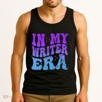 In My Writer Era Story Author Writing Book Journalist Retro Tank Top thumb 3