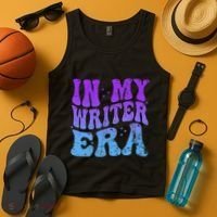 In My Writer Era Story Author Writing Book Journalist Retro Tank Top thumb 4