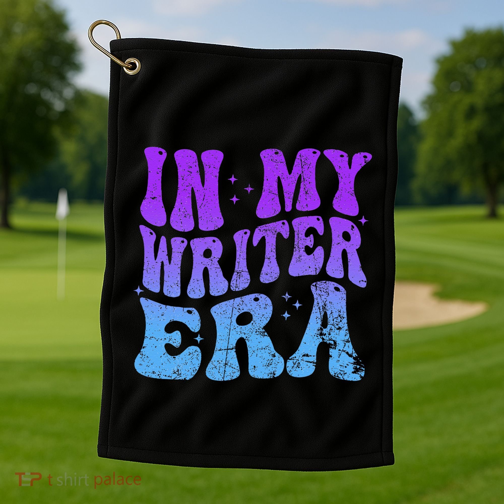 In My Writer Era Story Author Writing Book Journalist Retro Golf Towel