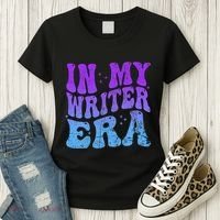 In My Writer Era Story Author Writing Book Journalist Retro Women's T-Shirt thumb 3