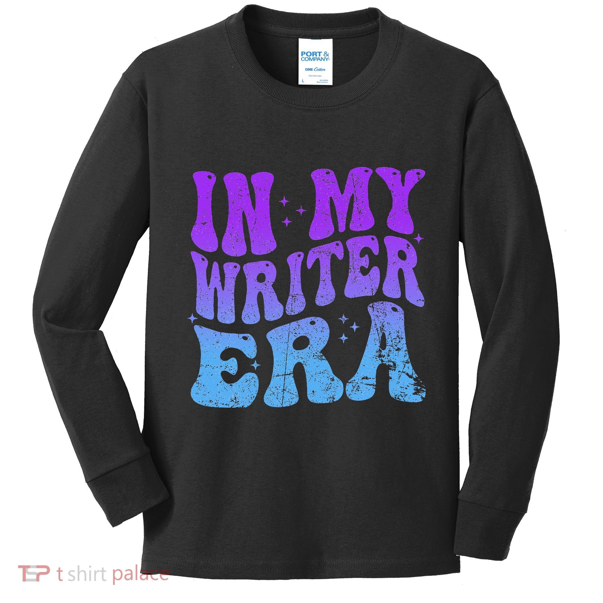 In My Writer Era Story Author Writing Book Journalist Retro Kids Long Sleeve Shirt