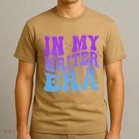 In My Writer Era Story Author Writing Book Journalist Retro T-Shirt thumb 3