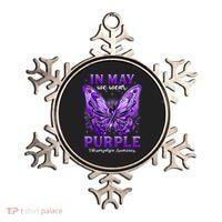 In May We Wear Purple Fibromyalgia Awareness Butterfly  Ornament thumb 0
