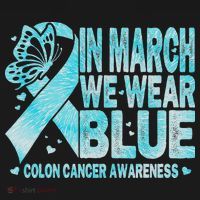 In March We Wear Blue Colon Cancer Awareness Month Sweatshirt thumb 3