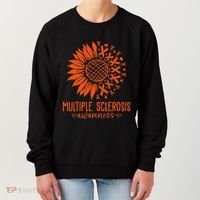 In March We Wear Orange Ribbon Ms Warrior Multiple Sclerosis Women's Sweatshirt thumb 0