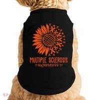 In March We Wear Orange Ribbon Ms Warrior Multiple Sclerosis Doggie Tank thumb 0