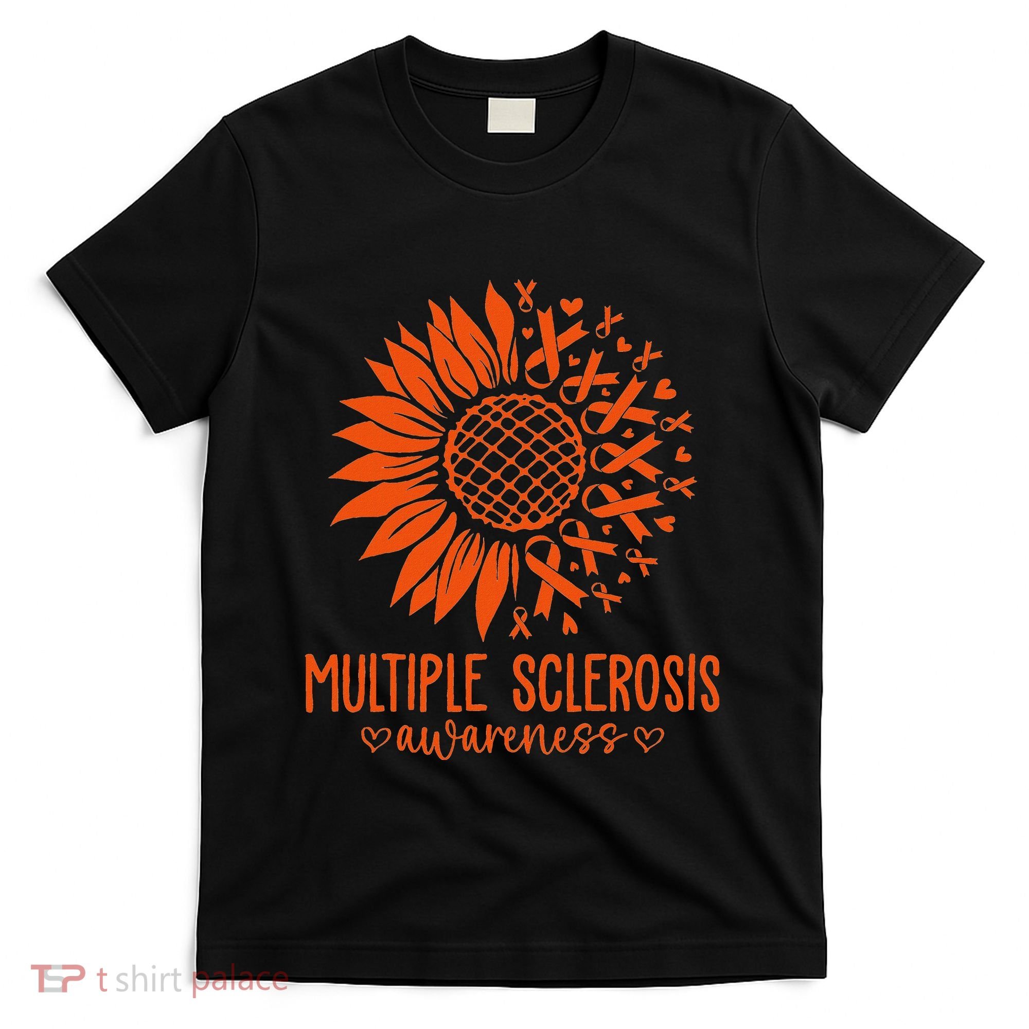 In March We Wear Orange Ribbon Ms Warrior Multiple Sclerosis T-Shirt