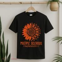 In March We Wear Orange Ribbon Ms Warrior Multiple Sclerosis T-Shirt thumb 2