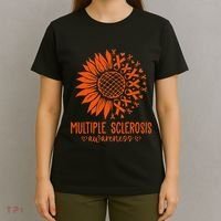 In March We Wear Orange Ribbon Ms Warrior Multiple Sclerosis T-Shirt thumb 4