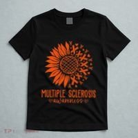 In March We Wear Orange Ribbon Ms Warrior Multiple Sclerosis T-Shirt thumb 5