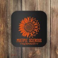 In March We Wear Orange Ribbon Ms Warrior Multiple Sclerosis Coaster thumb 0